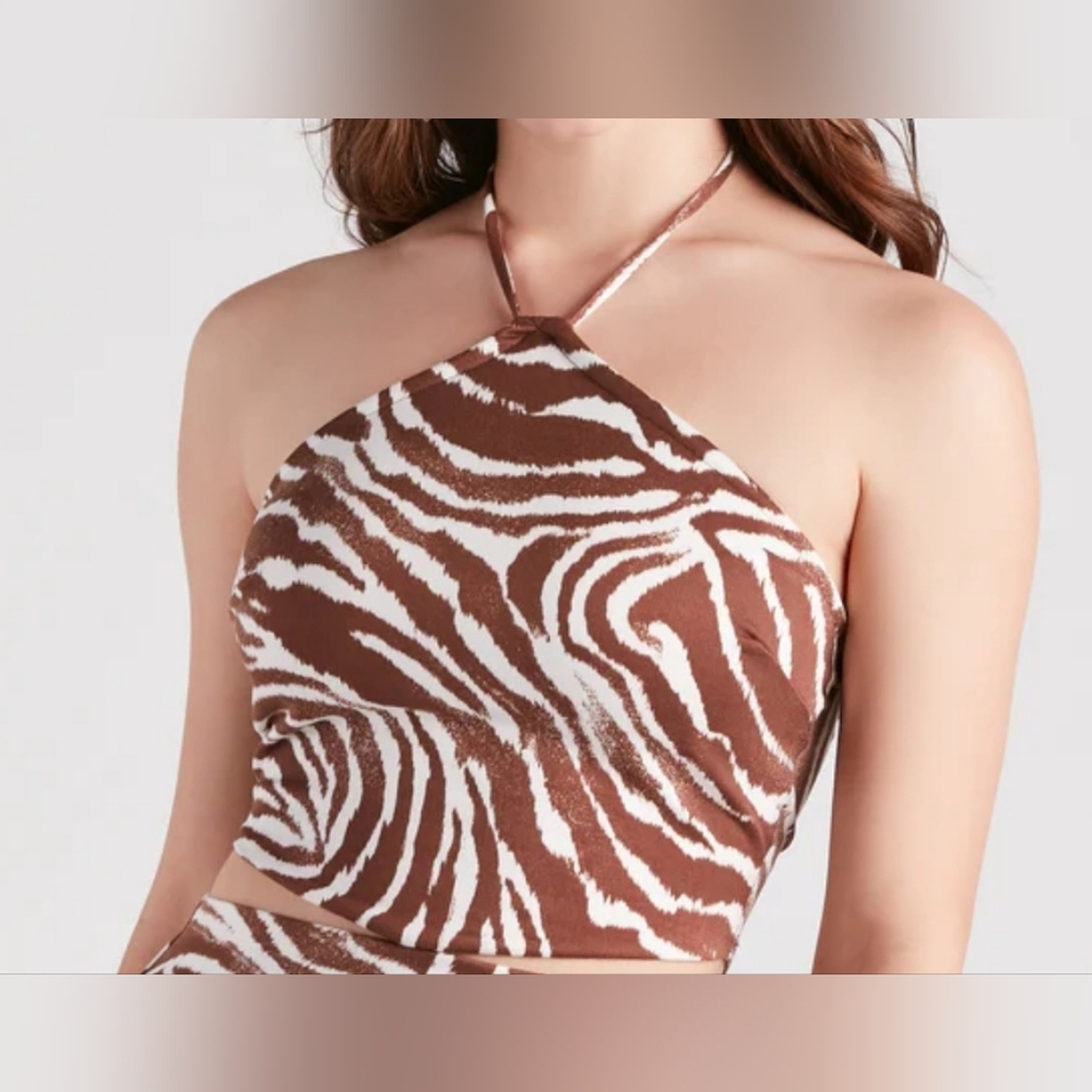Zebra Print Crop Top